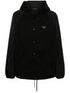 Prada Bomberjacke Mit Logo-applikation In Schwarz