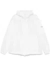 Prada Enamel Triangle Logo Jacket In White