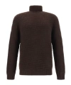 Prada Brown Cashmere Blend Turtleneck Sweater In Brown