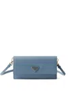 Prada Saffiano Leather Mini-bag In Astral Blue