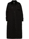 Prada Enamel Triangle-logo Parka In Black
