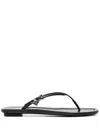 Prada Slippers Infradito In Pelle Nera Donna In Schwarz