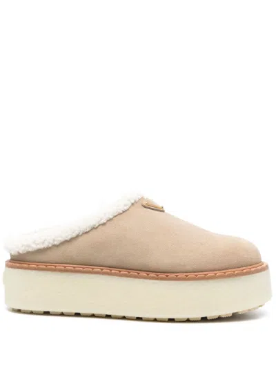 PRADA 50MM ENAMEL-LOGO MULES