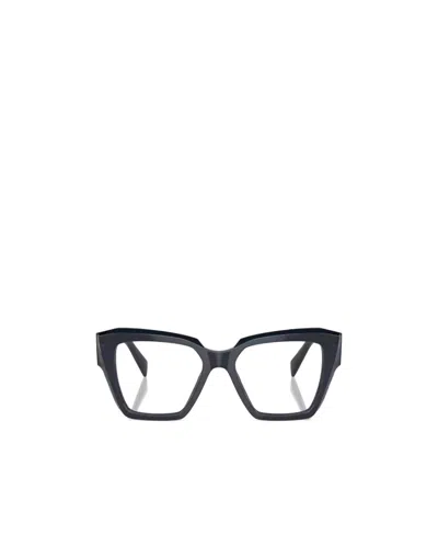 Prada Pr 09zv Blue Transparent Glasses
