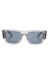 Prada Enamel Triangle Logo Sunglasses In Black