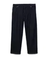 Prada Enamel-triangle Logo Trousers In Navy