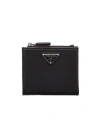 Prada Small Re-nylon Wallet In Black