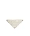 Prada Enameled-metal Belt Buckle In Chalk White