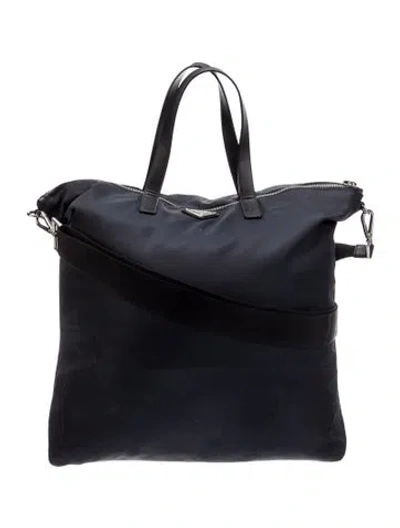 Pre-owned Prada Enameled Metal Triangle Belt Bag In Blue