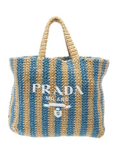Pre-owned Prada Enameled Metal Triangle Tote