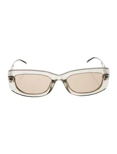Pre-owned Prada Enameled Metal Triangle Wayfarer Sunglasses
