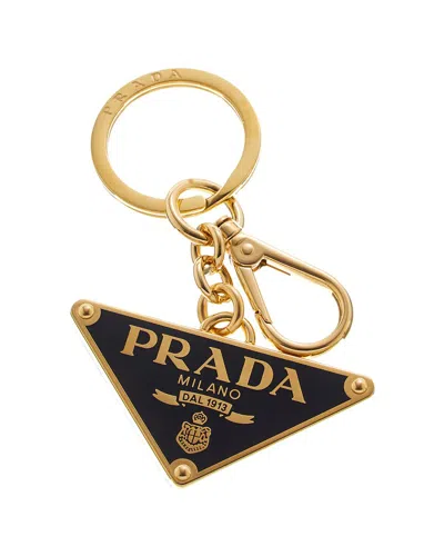 PRADA PRADA ENAMELED TRIANGLE KEY RING