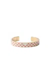 Prada Womens White Enamelled Geometric-design Metal Bracelet In White/petal Wood Color