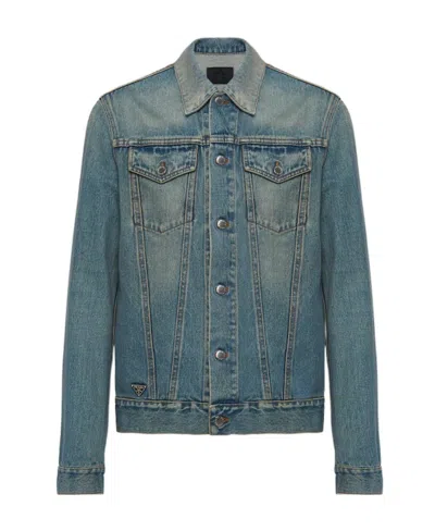 Prada Denim Jacket In Blue