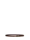 Prada Enamelled Triangular Buckle Belt In Brown