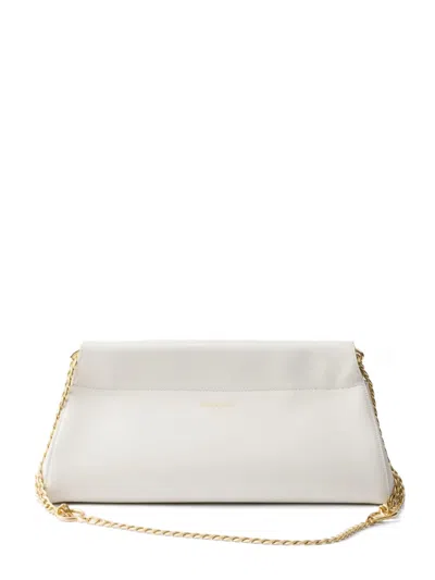 Prada Enchaîné Medium Leather Bag In White