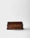 Prada Enchaîné Medium Leather Bag In Brown