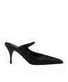 Prada Leather Mary Jane Mule Pumps In Black
