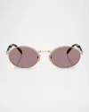 Prada Metal Pr65zs Sunglasses In Gold Brown