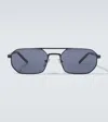 Prada Engraved Rectangular Sunglasses In Blue