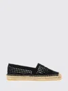 Prada Crochet Knit Espadrilles Mesh Upper Rope Sole In Black