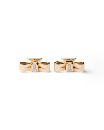 Prada Eternal Gold Ohrringe Mit Schleife – Gelbgold Und Im Labor Gezüchtete Diamanten