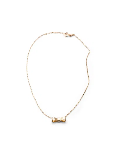 Prada Eternal Gold Halskette Mit Schleifenanhänger – Gelbgold
