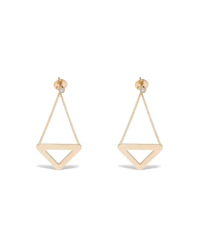 Prada Eternal Gold Cut-out Drop Earrings In Yellow Gold With Diamonds In Neutral