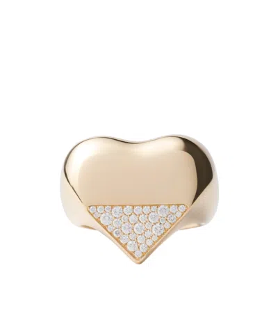 Prada Eternal Gold Gold Gold And Diamond-encrusted Ring In Yellow