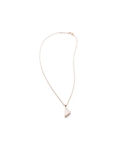 Prada Eternal Gold Halskette Mit Anhänger Aus Roségold Mit Diamanten Und Perlmutt In Gold-pink/mop/weiss