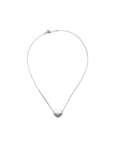 Prada Eternal Gold Halskette Mit Nano-herz – Weissgold Mit Im Labor Gezüchteten Diamanten In Metallic