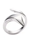 Prada Eternal Gold Snake Mini Ring In Silver