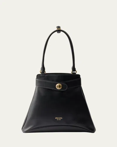 PRADA ETUDE BUCKLE LEATHER SHOULDER BAG