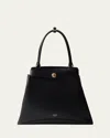 Prada Etude Buckle Leather Shoulder Bag In F0002 Nero