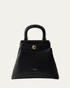 Prada Etude Buckle Leather Top-handle Bag In F0002 Nero
