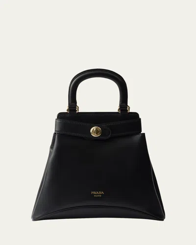 PRADA ETUDE BUCKLE LEATHER TOP-HANDLE BAG