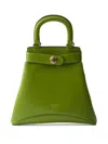 Prada Etude Buckle Leather Top-handle Bag In Green