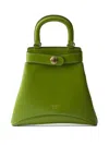 Prada Etude Buckle Leather Top-handle Bag In Green
