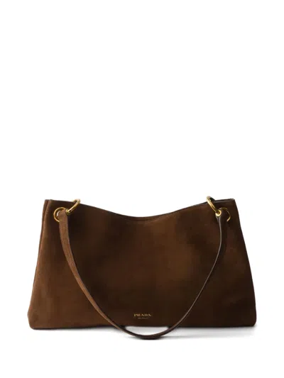 Prada Etude Shoulder Bag In Brown