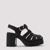 Prada Sandals Buckle Detail Chunky Sole Open Toe In Black