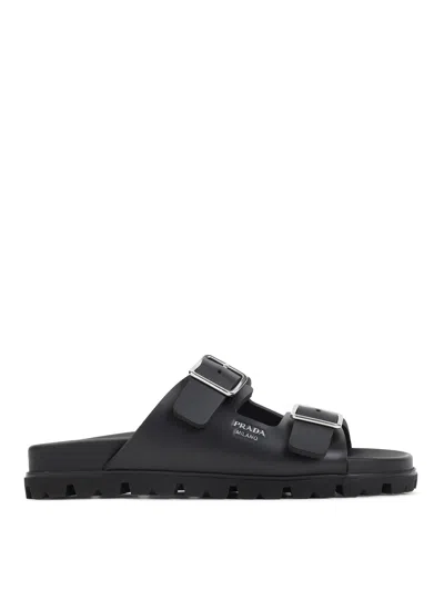 Prada Black Eva Sandals