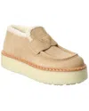 Prada Evolve Suede Platform Loafers In Brown