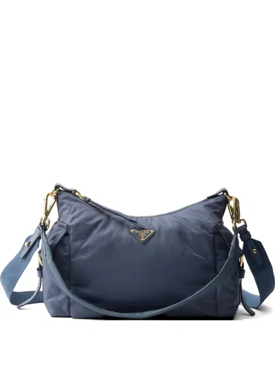 Prada Womens Blue Explore Large Leather Cross-body Bag