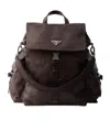 Prada Explore Leather Backpack In Brown