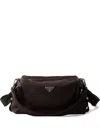 Prada Explore Leather Bag In Brown