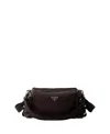 Prada Explore Leather Bag In Brown