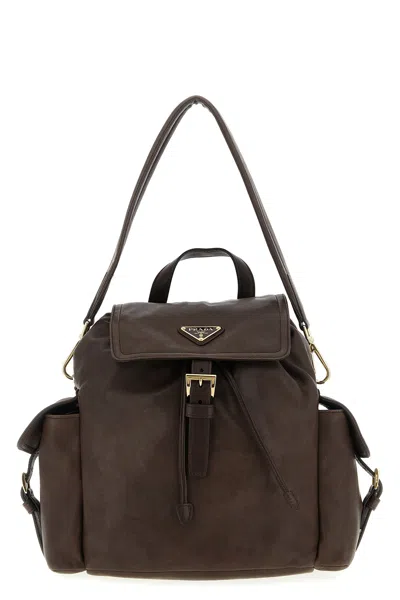 Prada ' Explore' Medium Backpack In Brown