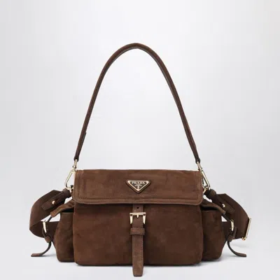 Prada Explore Medium Brown Shoulder Bag