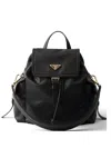 Prada Explore Medium Nappa Leather Backpack In Black