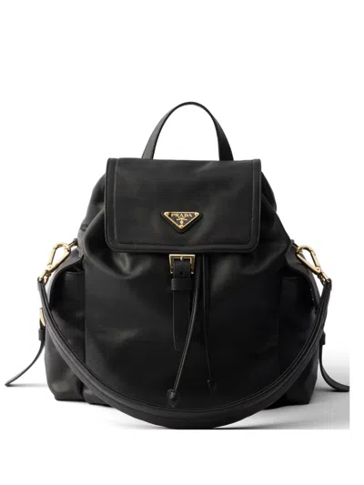 Prada Explore Medium Nappa Leather Backpack In Black